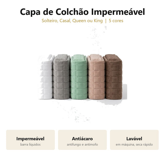 Capa para Colchão Impermeável Premium — Antialérgica e Antiácaro